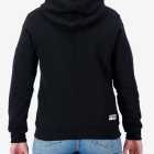 Back view of the Womens fleeced casual hoody in the Black by Enjoy.cc