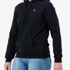 Side view of the Womens fleeced casual hoody in the Black by Enjoy.cc