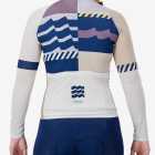 Back view of the Supremium Womens long sleeve cycling jersey in the Light Geom design by Enjoy.cc