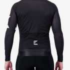 Back view of the Mens ProXision long sleeve cycling jersey in a black design by Enjoy.cc