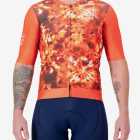 Front view of the Mens Semi Custom Proxision cycling jersey in a flame tie-dye design Enjoy.cc