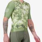 Side view of the Mens Semi Custom Proxision cycling jersey in an olive tie-dye design Enjoy.cc