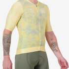 Side view of the Mens Semi Custom Proxision cycling jersey in a yellow tie-dye design Enjoy.cc