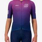 Front view of the Mens Semi Custom Supremium cycling jersey in a Purple gradient design Enjoy.cc