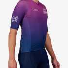 Side view of the Mens Semi Custom Supremium cycling jersey in a Purple gradient design Enjoy.cc
