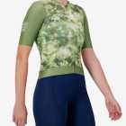 Side view of the Womens Semi Custom Proxision cycling jersey in an olive tie-dye design Enjoy.cc
