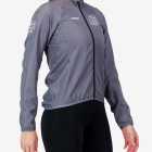 Side view of the Womens Semi Custom Atom cycling Jacket in a solid grey colour Enjoy.cc