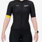 Front view of the women's Supremium cycling jersey in the 2025 Canola Roller design by Enjoy.cc