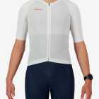 Front view of the Climber men's cycling jersey in a cream colour block design made by enjoy.cc