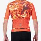 Back view of the ProXision men's cycling jersey in a flame tie-dye design made by enjoy.cc