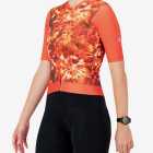Side view of the ProXision women's cycling jersey in a flame tie-dye design made by enjoy.cc