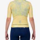 Back view of the ProXision women's cycling jersey in a yellow tie-dye design made by enjoy.cc