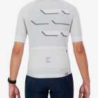 Back view of the Octane men's cycling jersey in a grey chevron design made by enjoy.cc