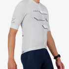 Side view of the Octane men's cycling jersey in a grey chevron design made by enjoy.cc