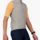 Side view of the men's winter cycling gilet in a putty design made by enjoy.cc