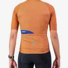Back view of the Mens Supremium cycling jersey in a solid Clay colour way by Enjoy.cc