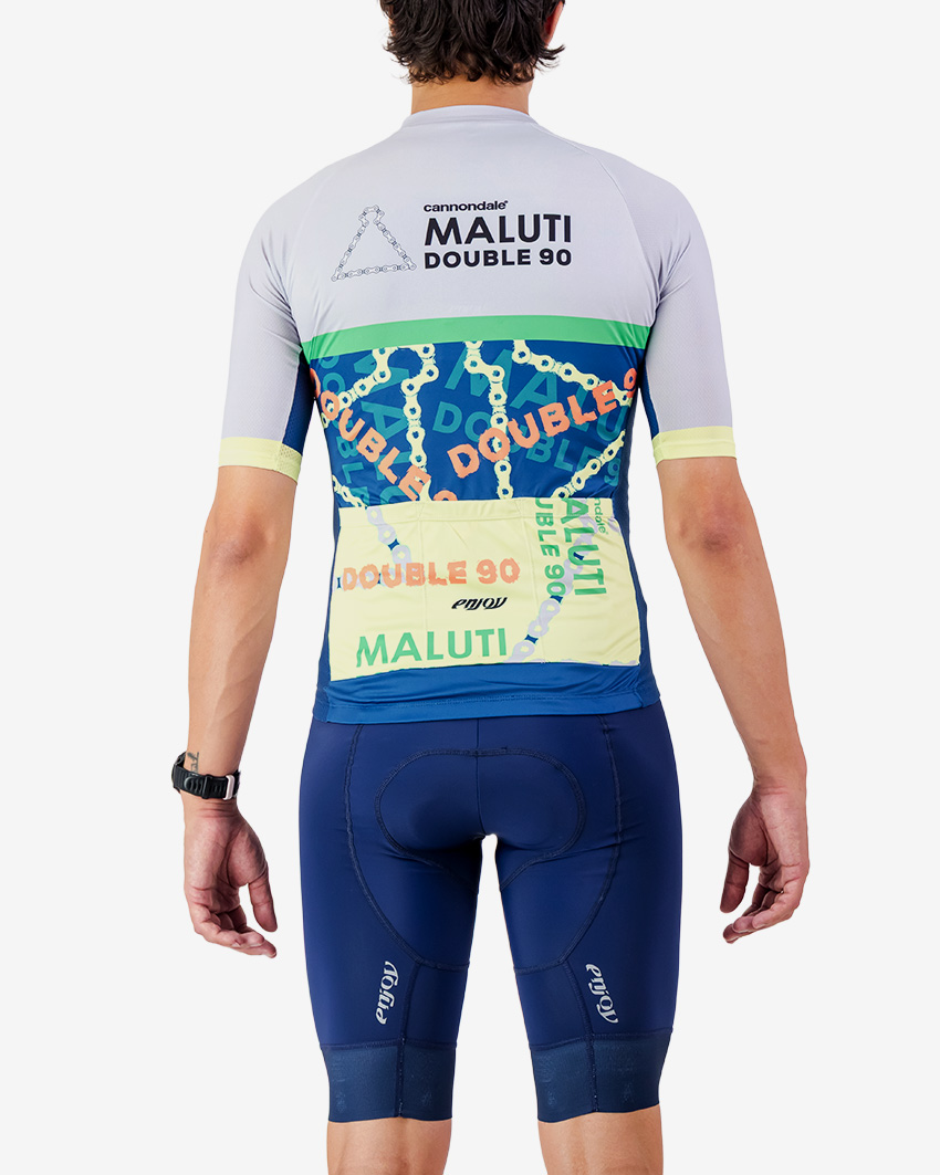 Back view of the Enjoy men's Supremium cycle jersey for the Maluti Double 90 made by Enjoy.cc