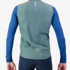 Back view of the Winter Mens cycling gilet jersey in a solid dark teal colour way by Enjoy.cc