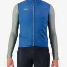 Front view of the Winter Mens cycling gilet jersey in a solid navy colour way by Enjoy.cc