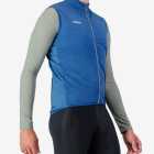 Side view of the Winter Mens cycling gilet jersey in a solid navy colour way by Enjoy.cc