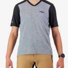 Front view of the Enjoy men's Enduro Trail Tee in black with reflective detailing made by Enjoy.cc