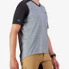 Side view of the Enjoy men's Enduro Trail Tee in black with reflective detailing made by Enjoy.cc
