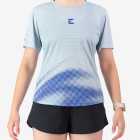 Front view of the Enjoy women's Activ Tee in Blue made by Enjoy.cc