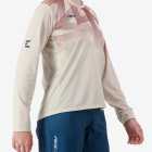 Side view of the Enjoy Women's Enduro Long Sleeve Trail Tee in Beige made by Enjoy.cc