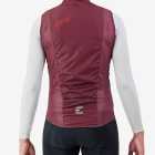 Back view of the scruncher Men's cycling gilet in a mahogany colour way by Enjoy.cc