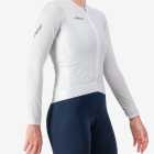Side view of the ProXision women's long sleeve cycling jersey in an Arctic colour way by Enjoy.cc
