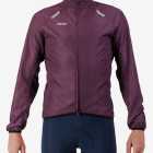 Front view of the Atom men's cycling jacket in a rich Berry colour way by Enjoy.cc