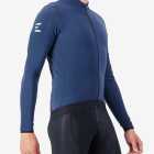 Side view of the Men's thermal race long sleeve jersey in a Navy colour way by Enjoy.cc