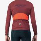 Back view of the Men's thermal training long sleeve jersey in a mahogany colour way by Enjoy.cc